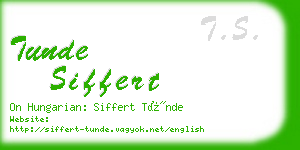 tunde siffert business card